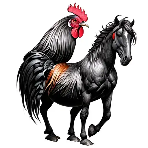 Rooster And Horse