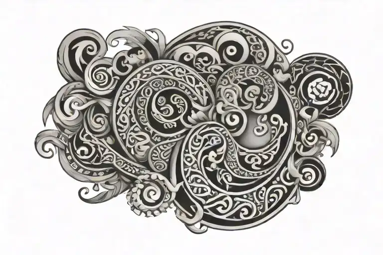 My Journey Of Life With Maori Italian And Irish Design Whole Sleeve