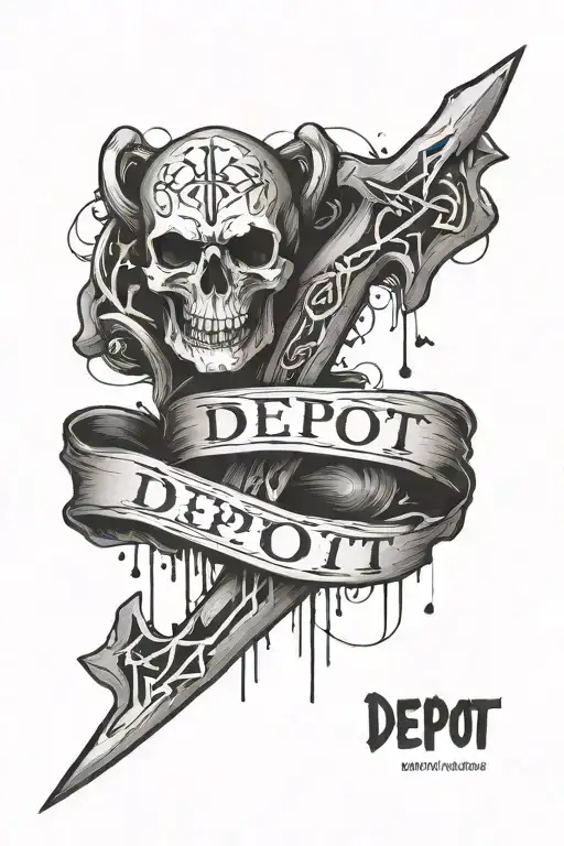 Depot Inscription With Two Stab Wounds On The Forearm Gothic Runes