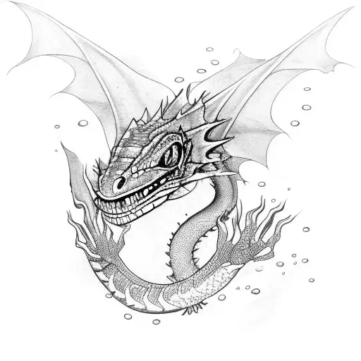 A Water Dragon With Hints Of Blue