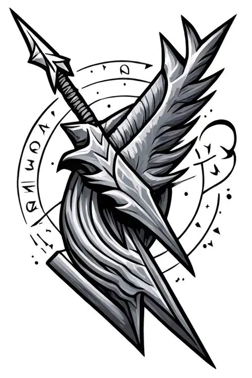 A Arrow With Aquarius And Taurus Signs Built In Mostly Fine Like