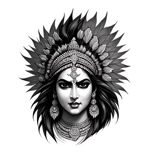 Ma Kaali Indian Goddess Angry