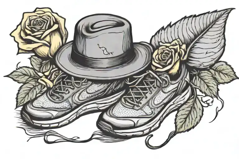 Running Shoes Hat And Yellow Rose Chicken Nugget