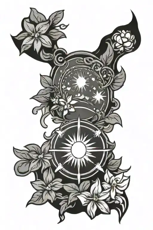 Philippines Sun Flag With Jasminum Sambac And Water