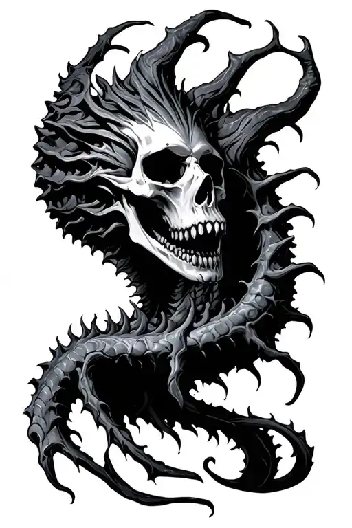 Aquarius Skull Sea Monster