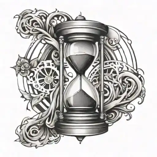 A Unique Fusion Of An Hourglass And The Kaizen Symbol To Represent Continuous Self Improvement