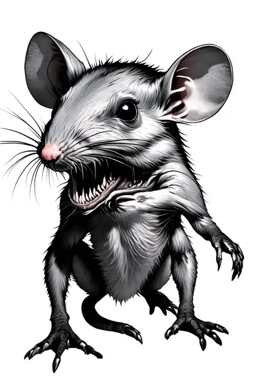 Evil Zombie Rat Upper View