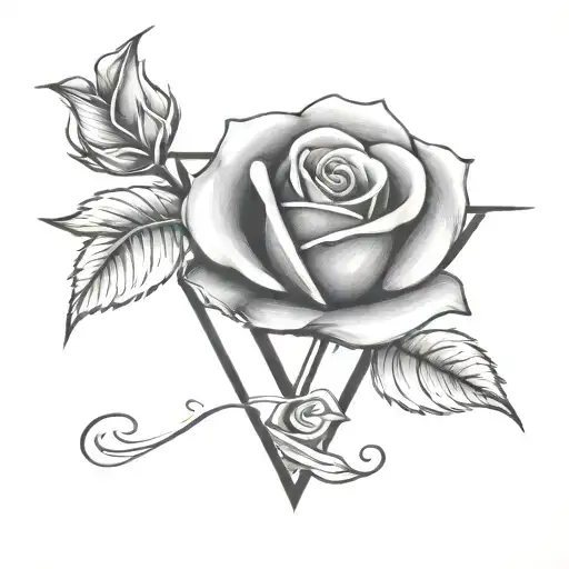 Rose With The Letter V