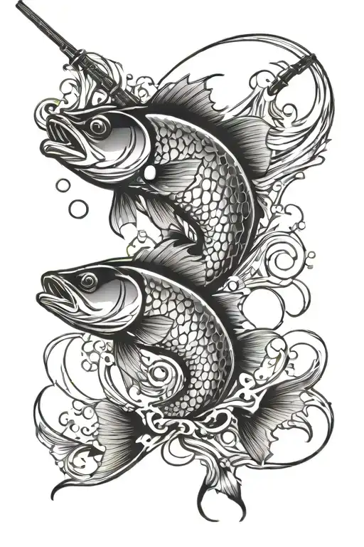 Fishing Memorial Tattoo For Brother