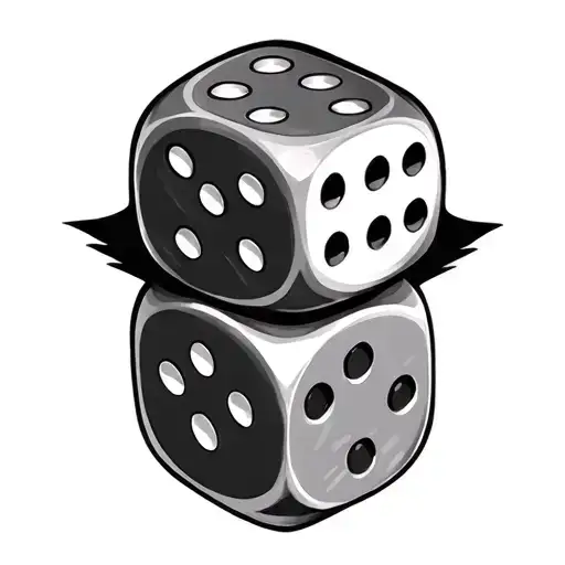4 Dice Tattoo Design