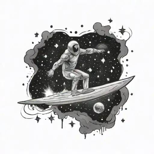 Sliver Surfer Galaxy Filled With Stars