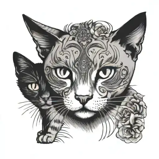 Cat Pet And Me Gently