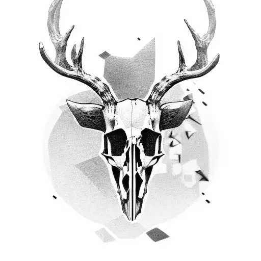 Deer Skull With Guns