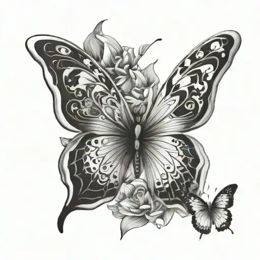 An Abstract Representation Of Learning And Growth With Butterfly Wings