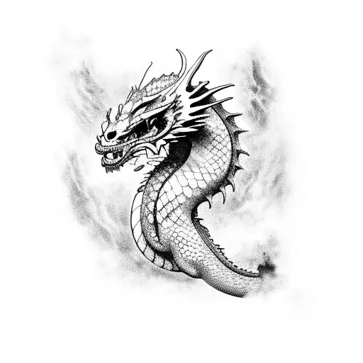 Dragon Wraping Around Yeager