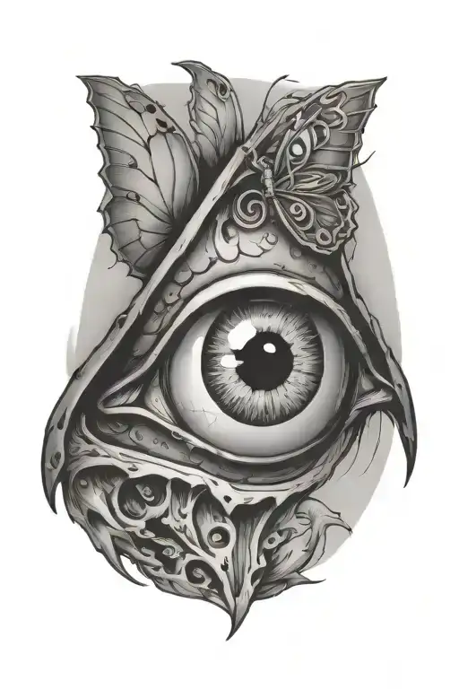 An Eye And A Moth Fusion