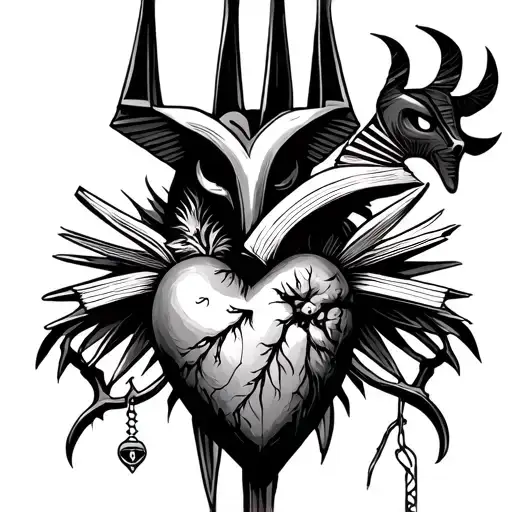 Anubis And The Weighing Of The Heart From The Book Of The Dead