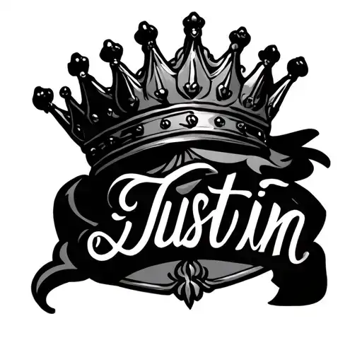 Name Justin And King Crown