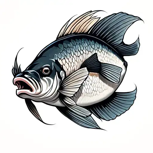 Fish With Legs Tattoo For Men