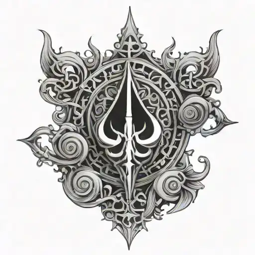 Ik On Kar Symbol But Gothic Style