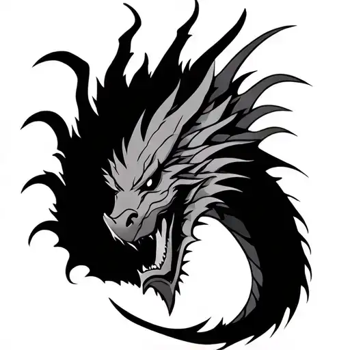 Dragon With A Spartan Warrior