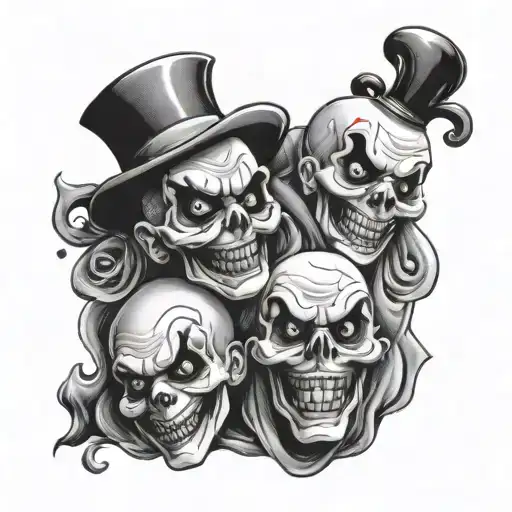 Evil Skulls Clowns Money