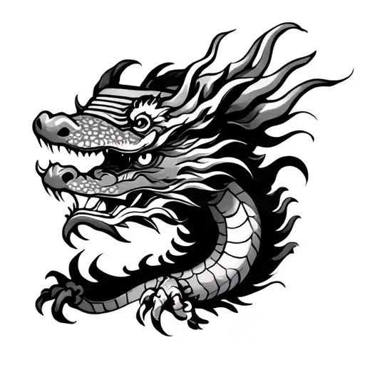 Dragon Wearing A Chinese Hat