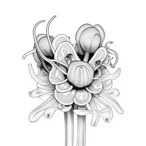 Morel And Trout Lily Flowers And Fiddleheads