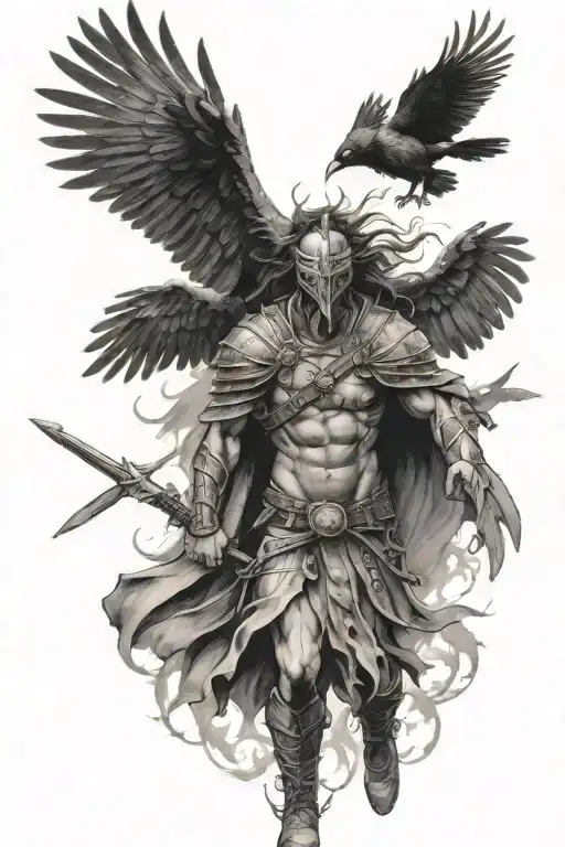 Warrior And Ravens