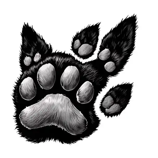 Honey And Dog Paw Print