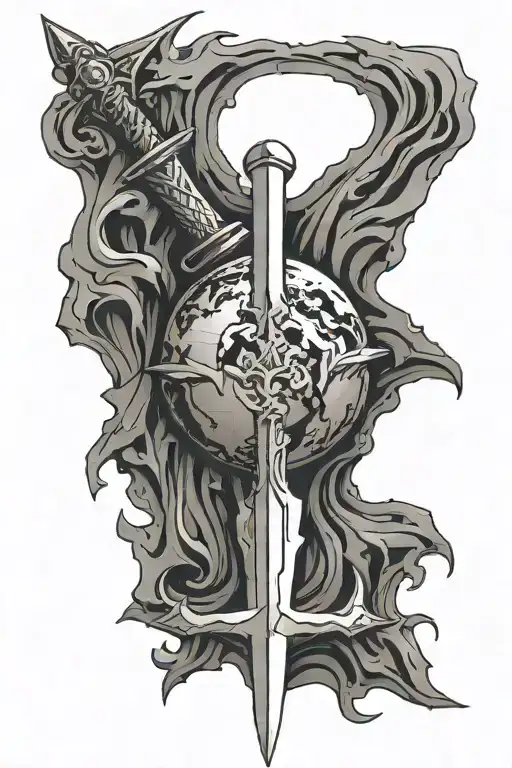 Earth Shattering With A Sword Piercing Earth