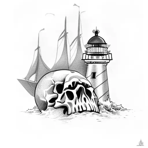 Skulls And Lighthouse