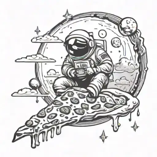 Eating Pizza On The Moon