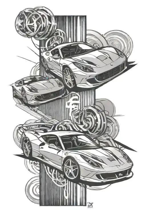 Fine Line Ferrari Car