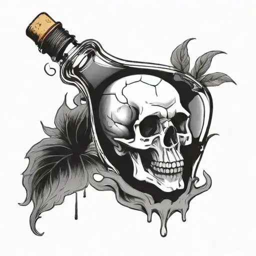 Rest My Chemistry Whisky Glass Skull