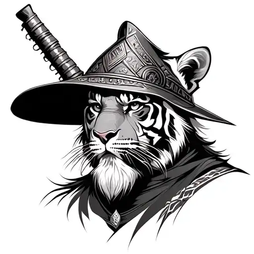 Warrior With A Tiger Hat