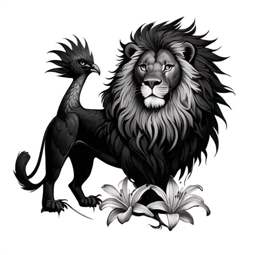 Lion And Phenix And Lily