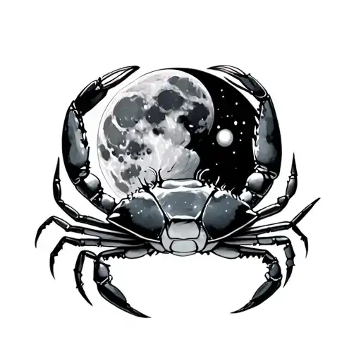 Crab With Full Moon