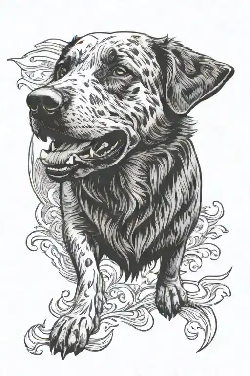 Dog Hunting From The Front View