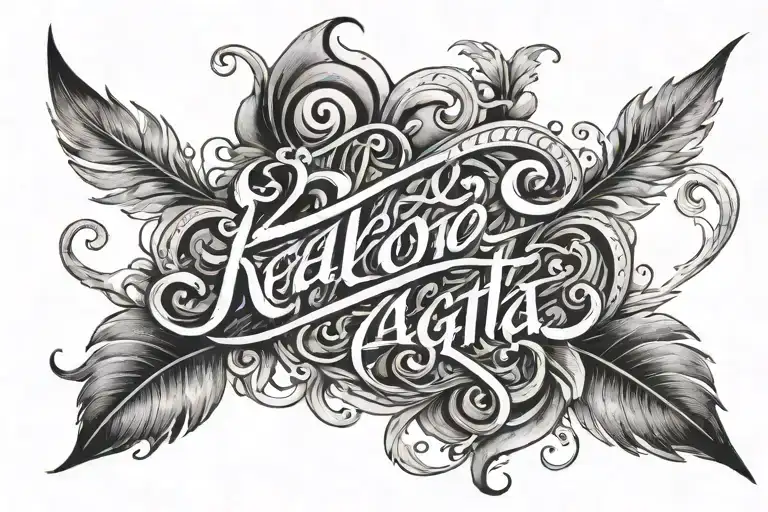 'Kalos Kai Agathos' Beautiful Calligraphy In Greek Language And Alphabet