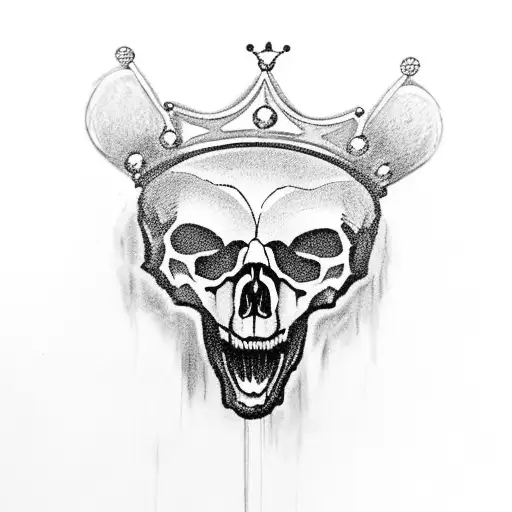 Bear Skull With A Crown