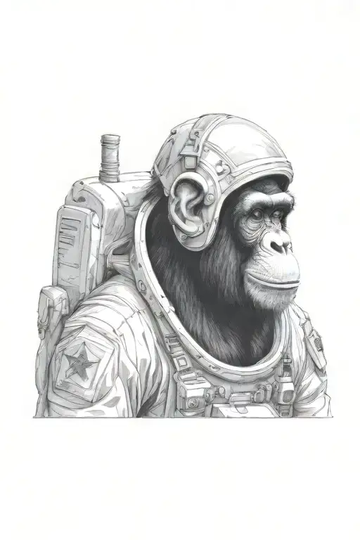 Chimpanzee Who Wears An Astronaut Outfit