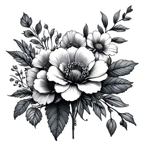 Feb Aug Birth Flowers Wrapping