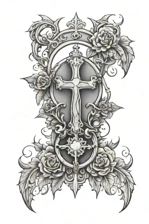 Christian Tattoo Design Combining Elements