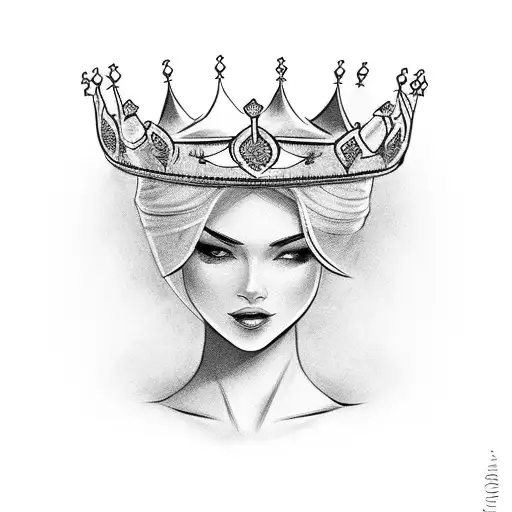 A Powerful Woman Holding A Bible With A Crown On Her Head