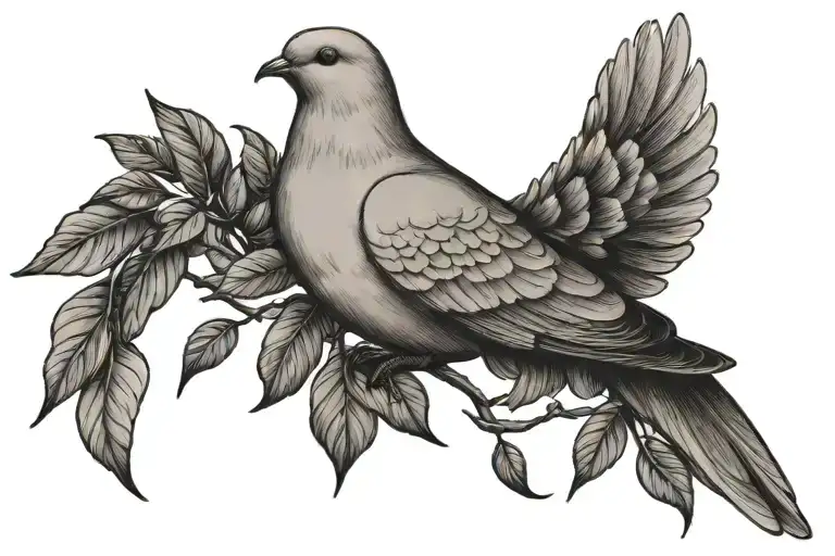 Dove With Laurel Wrap My Arm