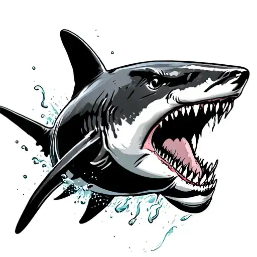 Shark Jumping To Bite