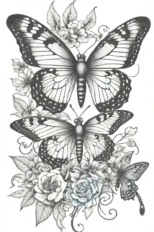 Butterfly Dragonfly And Blue Wren Whimsical Design