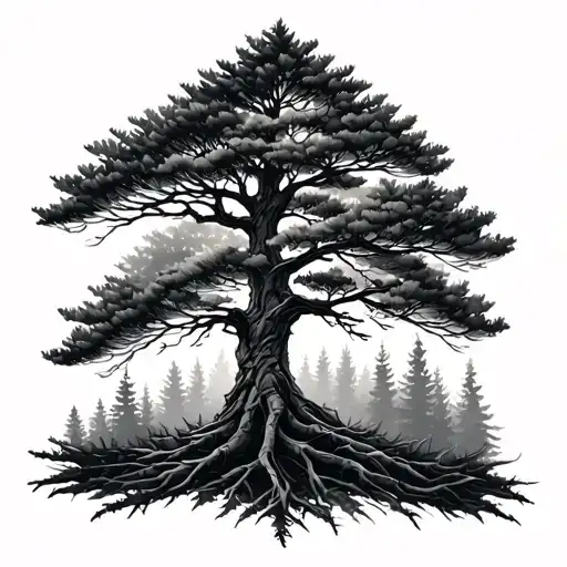 Pine Forest Wrap Around And Family Tree