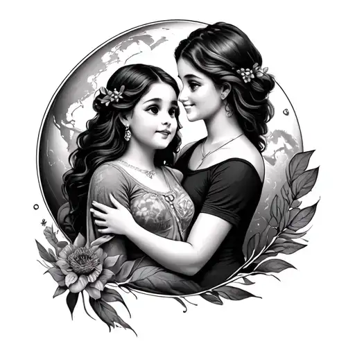 Daddy's Little Girl Mommy's Whole World Tattoo In Infinity